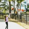 Girl Shooting on Ryval Hoops Basketball Goal