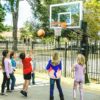 Group of Kids Playing on Ryval Hoops Basketball Goal