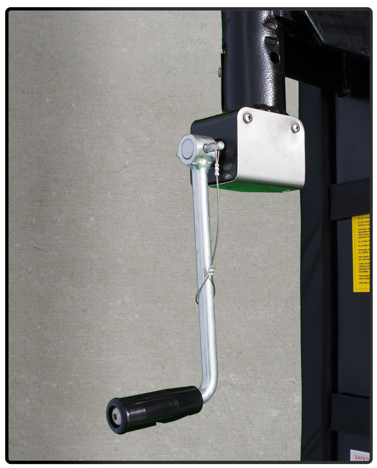 Accessible Actuator Handle on basketball system